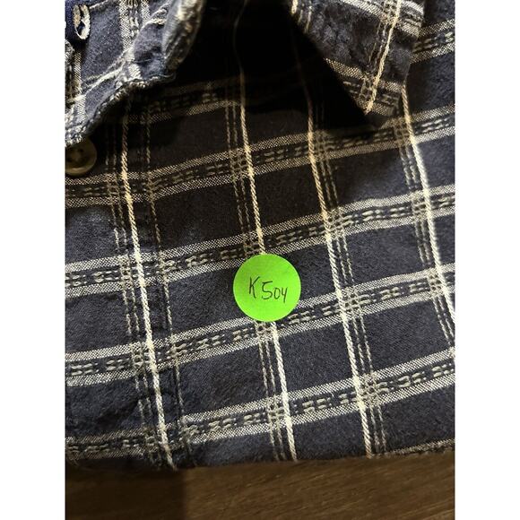 VINTAGE Big Dogs Shirt Mens 2XL XXL Blue Plaid 100% Cotton Button Up Pocket - Picture 6 of 6